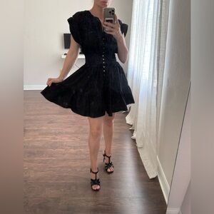 Sandro Charcoal Gathered Skirt